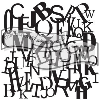 Schablone TCW Mini Letters Collage 15x15 cm