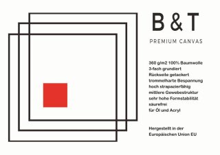 B&T Keilrahmen 3cm 40x40 cm Premium 380g