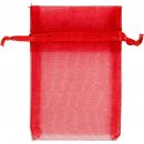 Organza-Säckchen Rot 7 x10 cm, 10 Stück