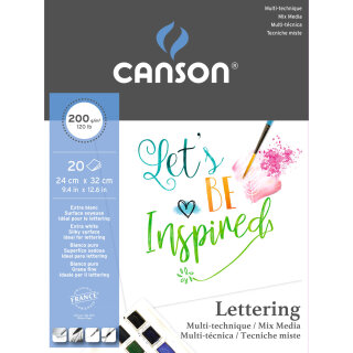 Canson Mixed Media Lettering 200g 20 Blatt 24x32cm