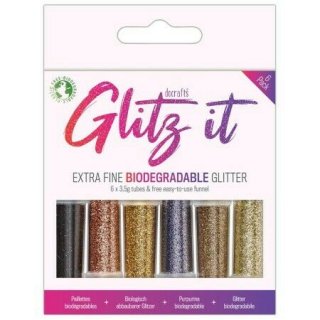 Glitter extra feine Biodegradable 6 x 3,5 gramm