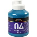 A Color Acrylfarbe Glitter Transparent Türkis 500 ml