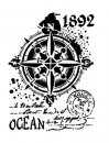 Cadence Art of stencil Schablonen Ozeankompass 21x29 cm