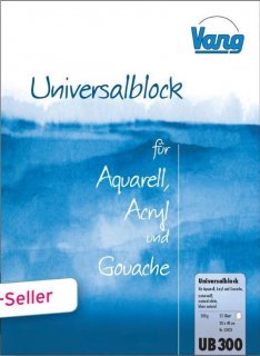 Universalblock Aquarell, Acryl, Gouache 300g 34x48 cm 25 Blatt