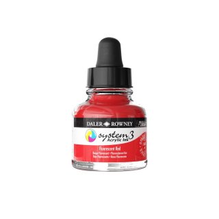 System 3 Acrylic Ink Red Fluorezierent 29,5 ml