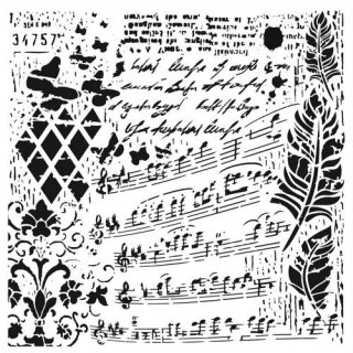 Cadence Art of stencil Schablonen Grunch Ornament 25x25 cm