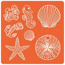Silikonform Sea Life 9,5 x 9,5 cm 7 versch. Design