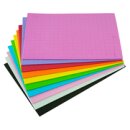 Moosgummi Mosaiksteine 10x10mm Set 10 Platten 15x21cm