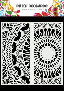 Schablone Dutch Doobadoo Card  Mandalas Slimline 21x21 cm