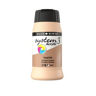 System 3 Acryl Pfirsichrosa/ Portraitrosa 500 ml