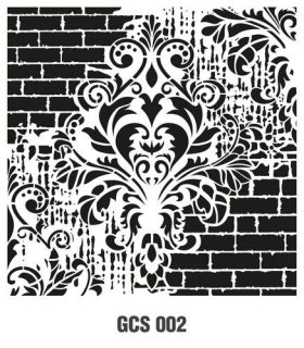 Cadence Art of stencil Schablonen Grunch Ornament Nr. 2 - 45 x 45 cm