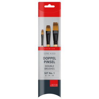 Doppelpinsel Serie A350 3er Set Effektpinsel Haare, Gräser