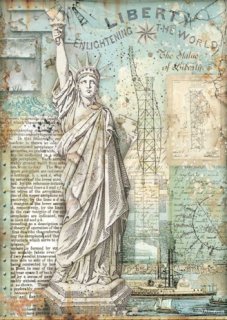 Stamperia Rice Papier  A4 21 x 29,7 cm Statue of Liberty