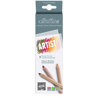 Artist Studio Pastellkreidestifte Set 8 Pastellkreidestifte Cretacolor Brevillier Körperstudien