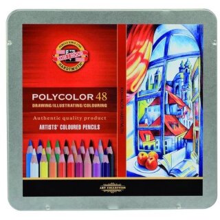 Künstlerfarbstifte Polycolor 48St im Metalletui, Koh i Noor