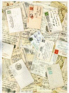 Reispapier DIN A4 alte Postkarten