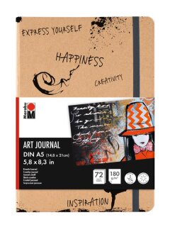 Marabu Art Journal Notebook DN A5, 72 Blätter, 180 g, 14,8 x 21 cm