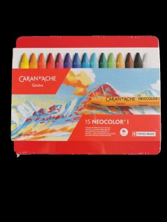 Caran d Ache  Neocolor I Wachspastellstifte wasserfest 15Stk.