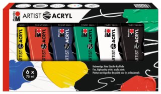 Marabu Artist Acryl 6er Set 6x75 ml