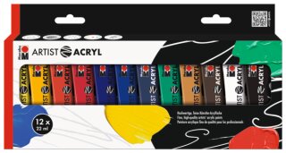 Marabu Artist Acryl 12er Set 12x22ml