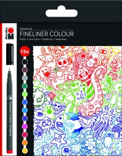 Marabu Fineliner colour Graphix 12er Set Doodle Surpreme