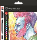 Marabu Permanent Marker Graphix 12er Set Significant