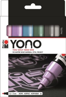 Marabu Yono Markerset Pastelfarben 6 x 1,5 - 3 mm