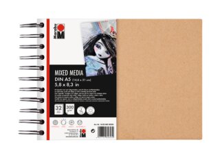 Marabu Ringbuch Mixed Media DIN A5, 32 Blatt, 300 g, 14,8 x 21 cm