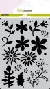 CraftEmotions MaskStencil Schablone Blumen Zweige A5