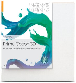 Prime Cotton Studio Keilrahmen 3D 3,7 cm 25x25 cm