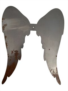 Engelflügel Metall mit Flugrost Handarbeit 22x18 cm