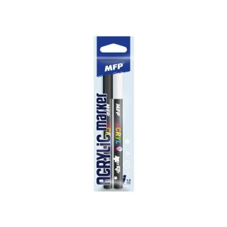 Acrylstift 2er Set schwarz weiß 1mm