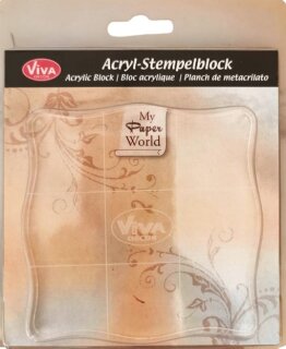 Acry-Stempelbock ca. 9,5 x 9,5 cm mit Anlegelinien von Viva