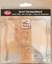 Acry-Stempelbock ca. 9,5 x 9,5 cm mit Anlegelinien von Viva