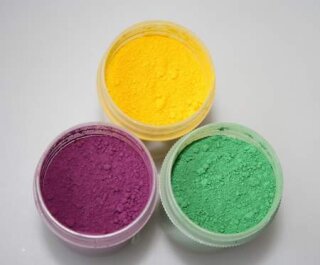 Pigment Set 10 grün, gelb, purpurviolett