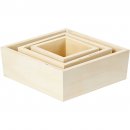 Holzboxen Raute 3er Set 11+14+20 cm