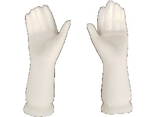 Männerhände Gips 7 cm